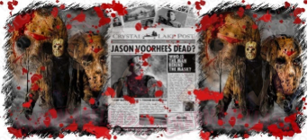Jason Vorhees Newspaper Dead 16oz UVDTF Wrap