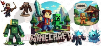 Mine-craft Jungle 16oz UVDTF Wrap