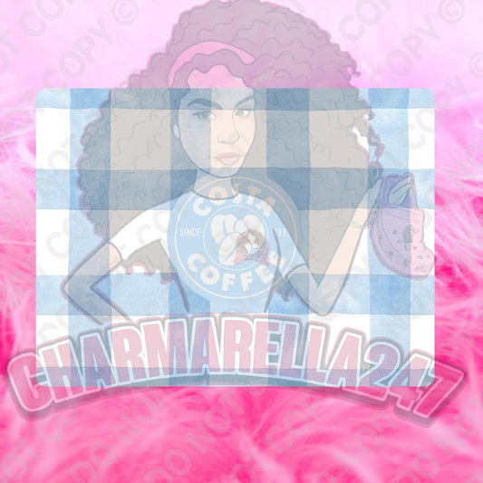 Cos-ta Baby Blue Plaid Chopping Board