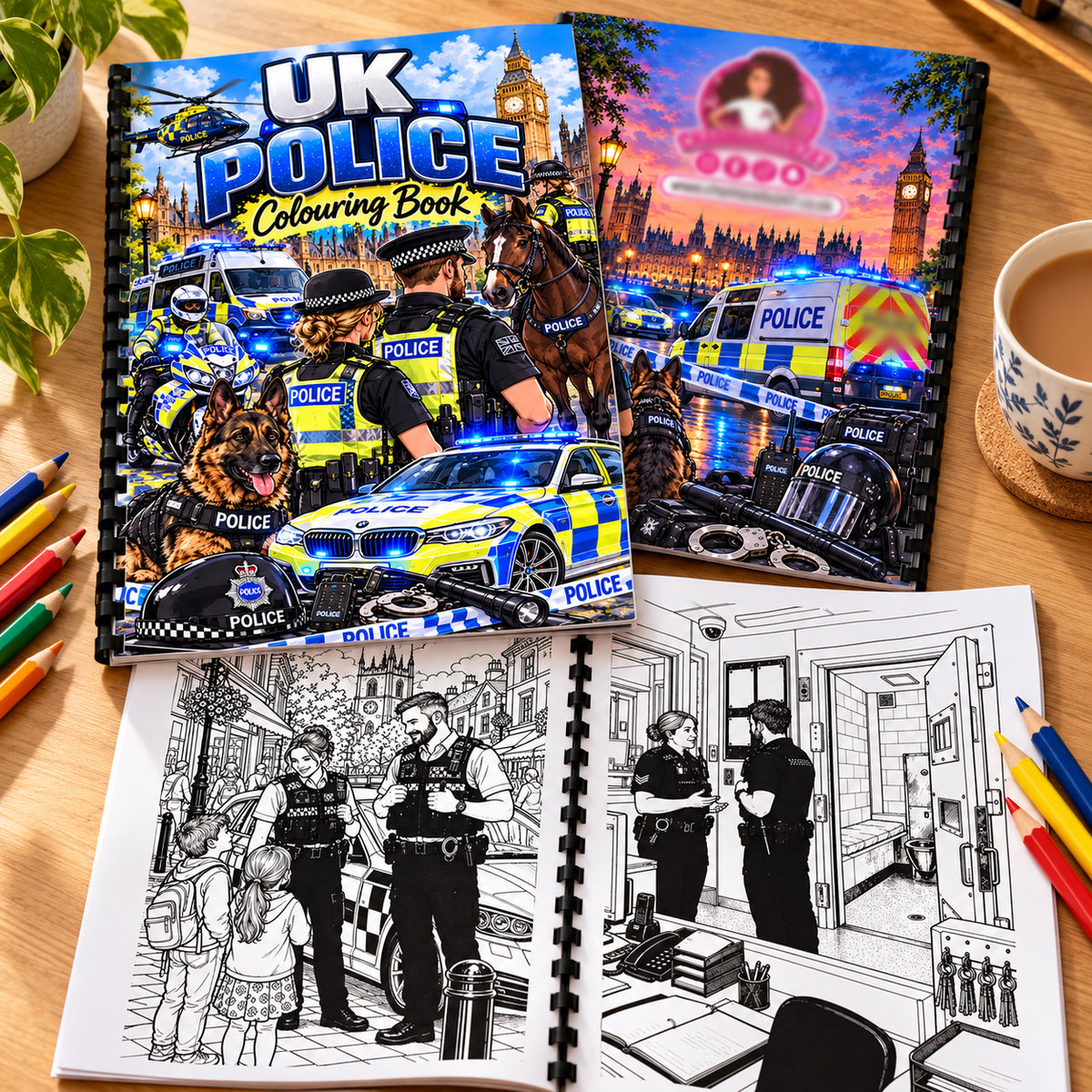 Emergency Services Police A4 Colouring Book