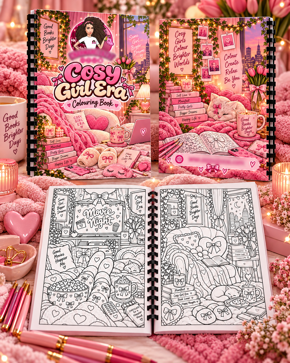 Cosy Girl Era A4 Colouring Book