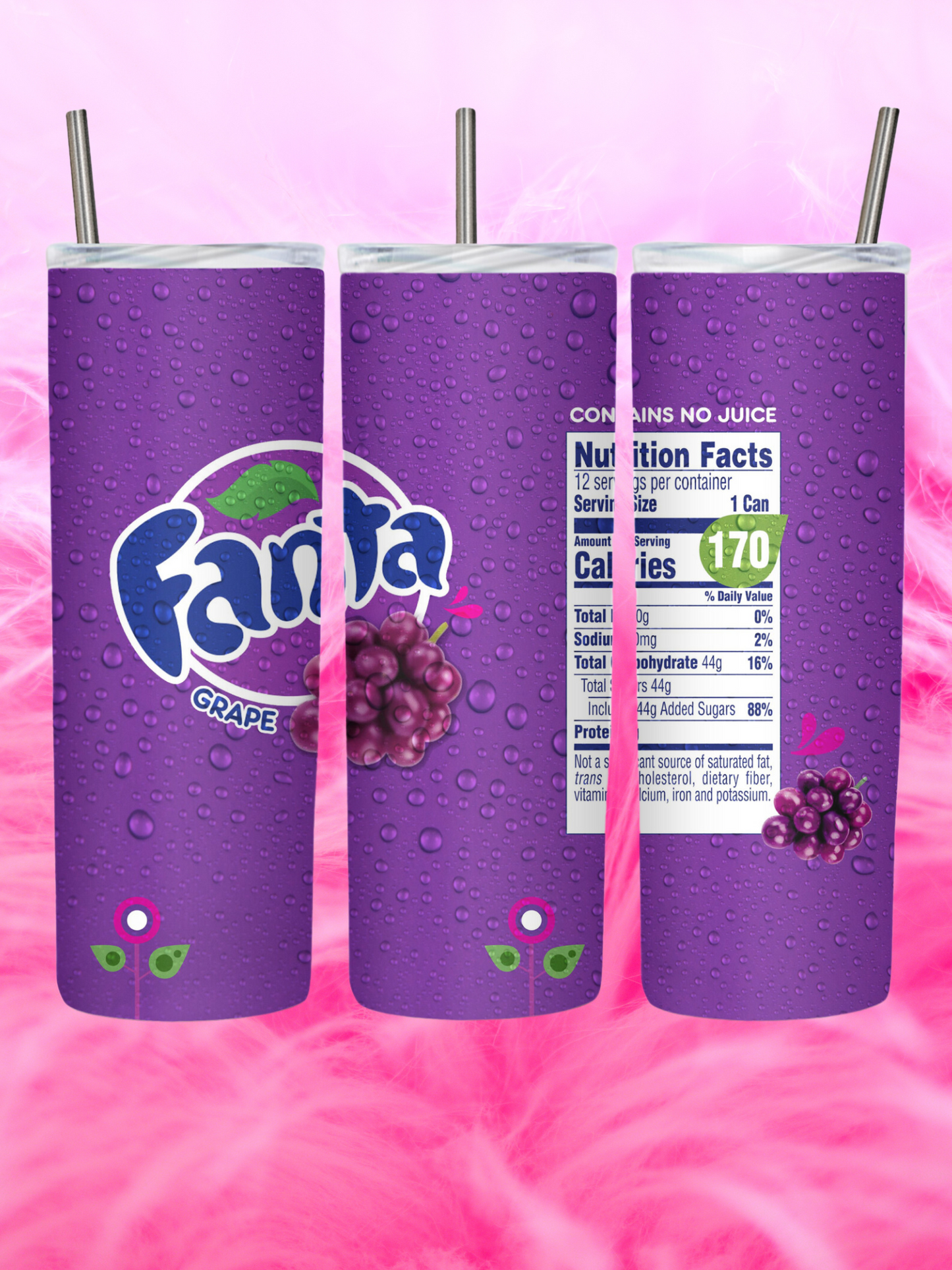 READY TO PRESS 20oz TUMBLER WRAP PRINT FIZZY SODA DRINKS