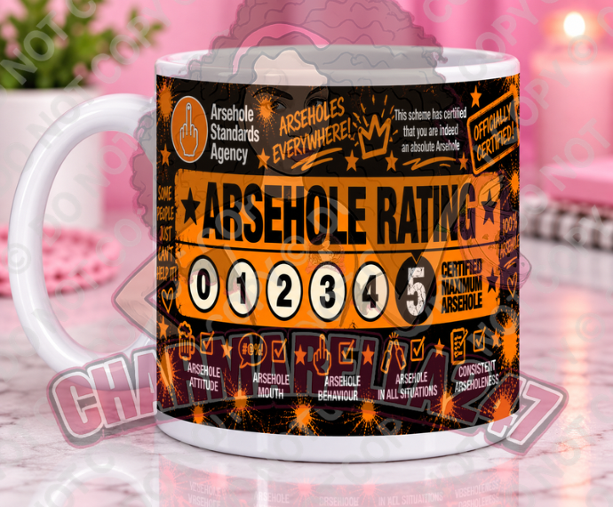 Sweary Rating 11oz Digital Mug Design