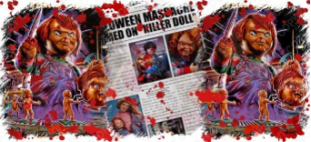 Killer Doll Newspaper 16oz UVDTF Wrap
