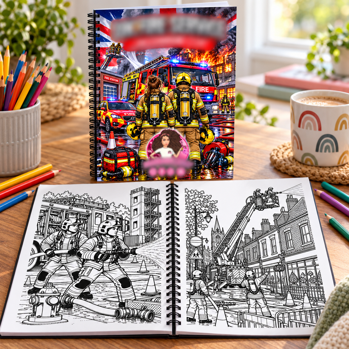Emergency Services Fire Service A4 Colouring Book