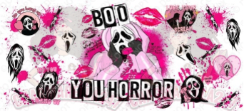 Boo You Horror 16oz UVDTF Wrap