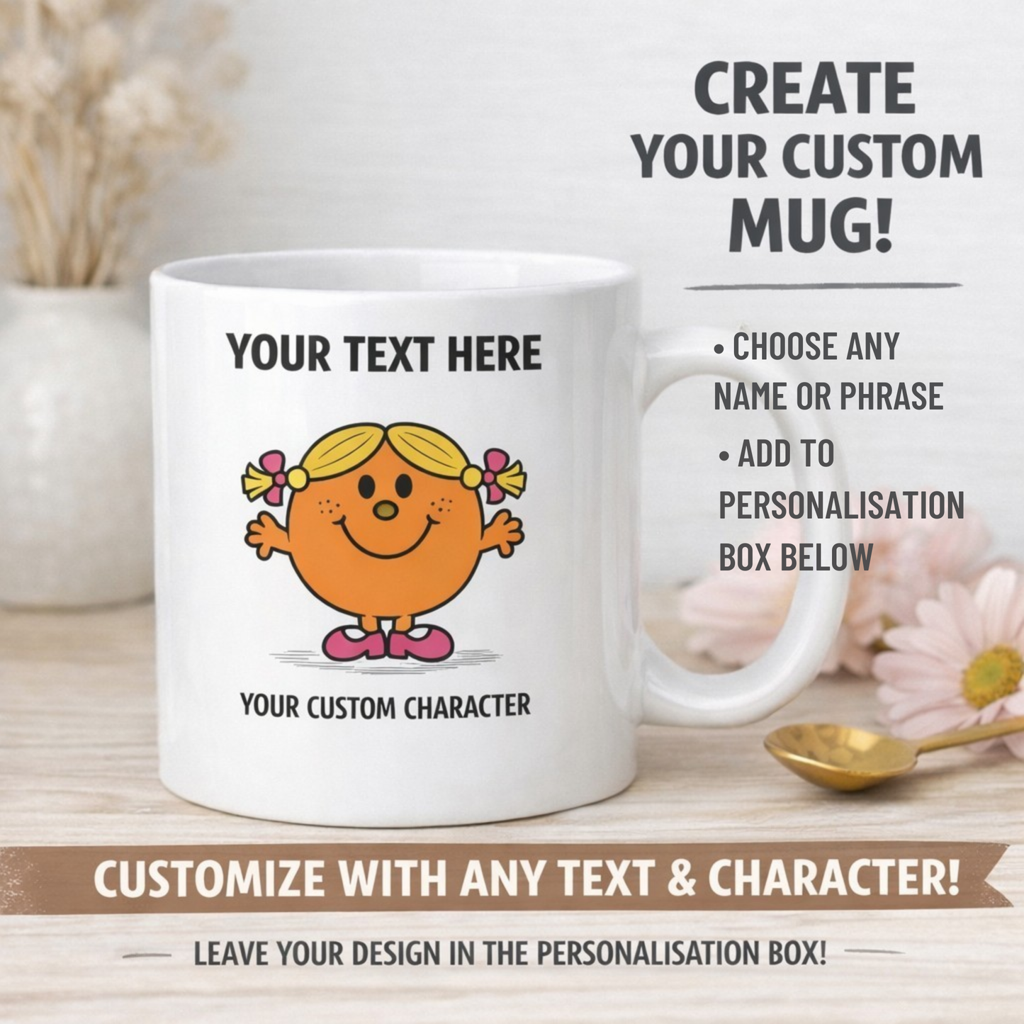 Personalised Miss/Mrs Custom Character 11oz Mug