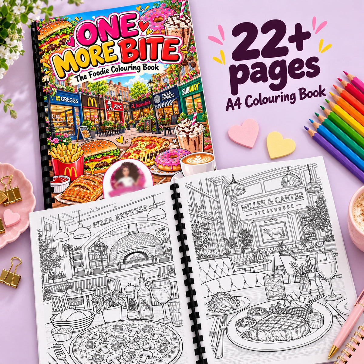 One More Bite A4 Colouring Book