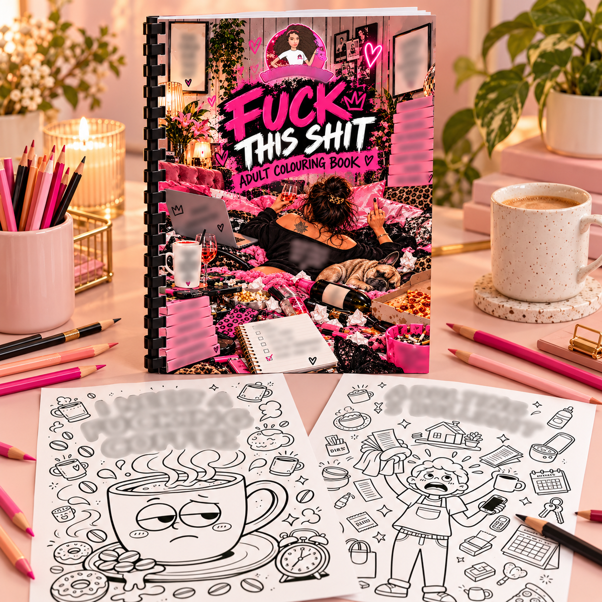 Funny Adult Chaos Sweary A4 Colouring Book