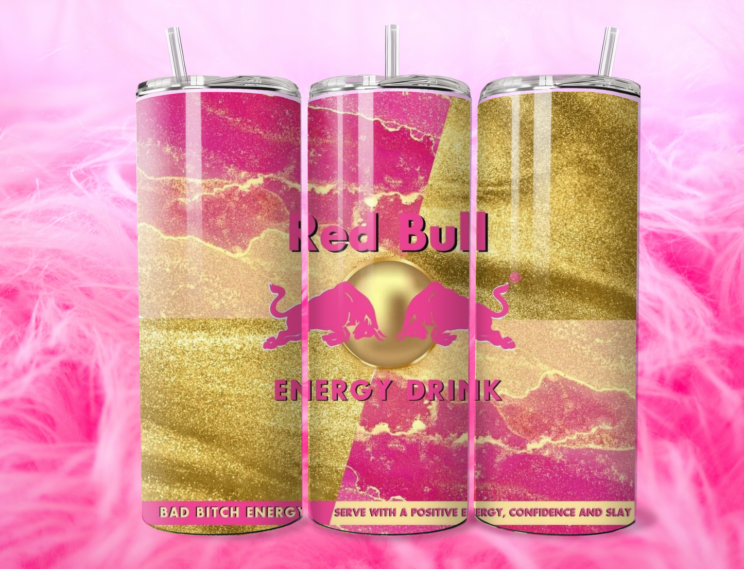 READY TO PRESS 20oz TUMBLER WRAP PRINT R BULL DRINK
