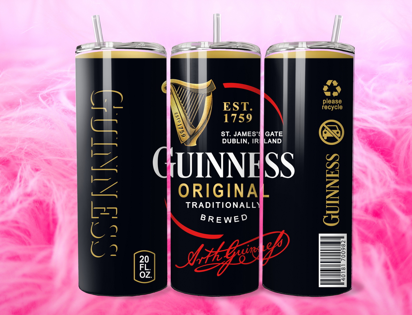READY TO PRESS 20oz TUMBLER WRAP PRINT BEER DRINKS