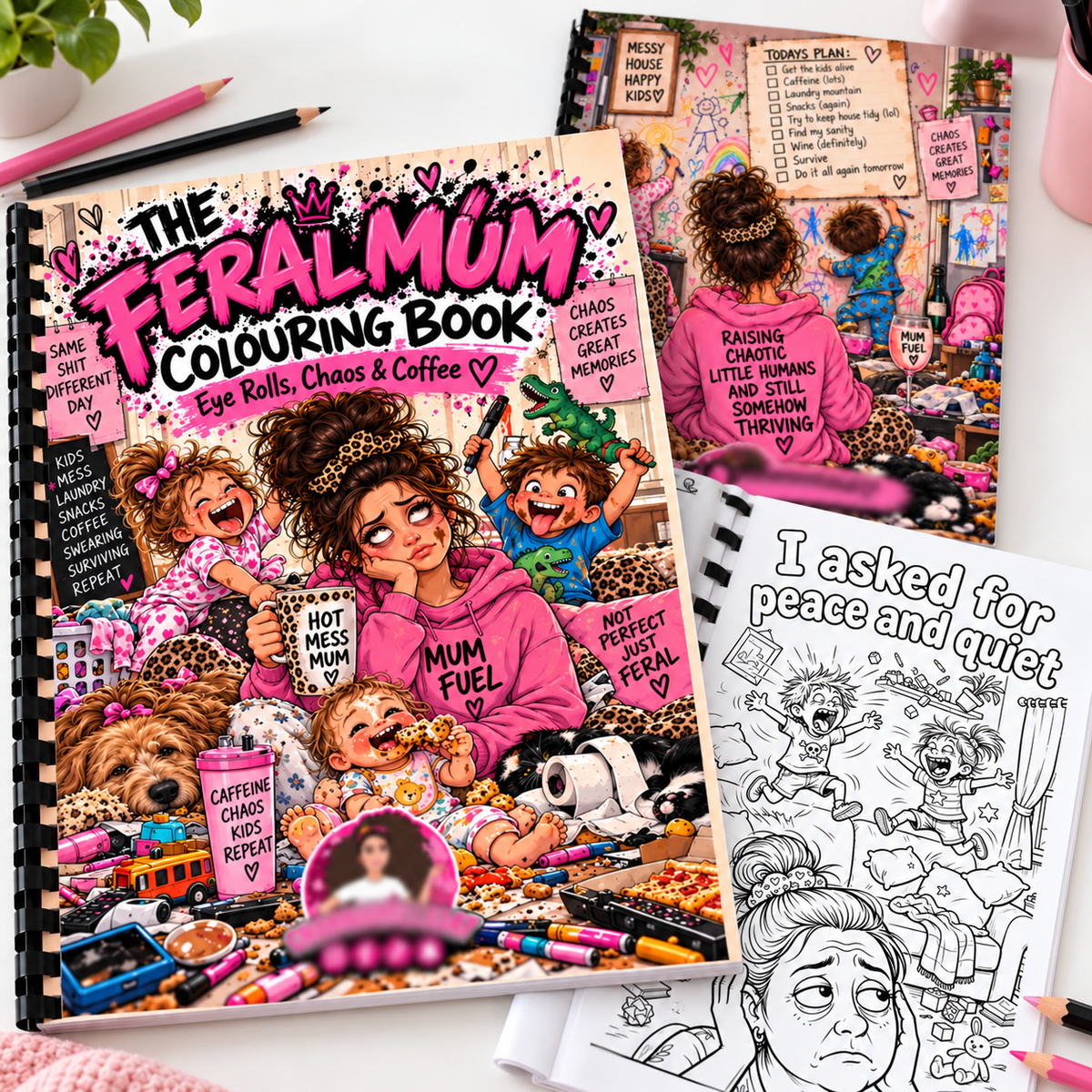 The Feral Mum A4 Colouring Book