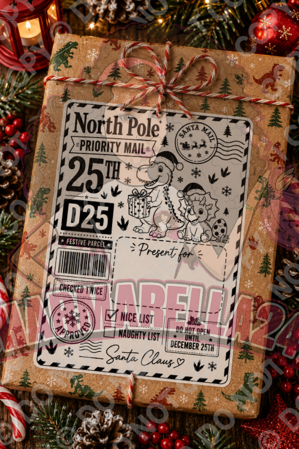 Personalised Christmas Festive 4x6 Parcel Labels – Pack of 10