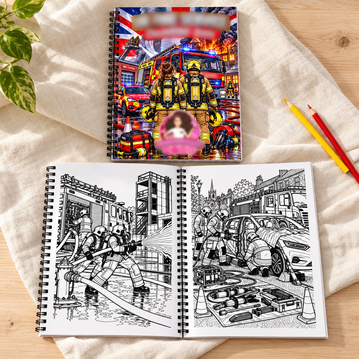 Emergency Services Fire Service A4 Colouring Book