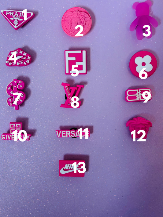 Dark Pink PVC Charms