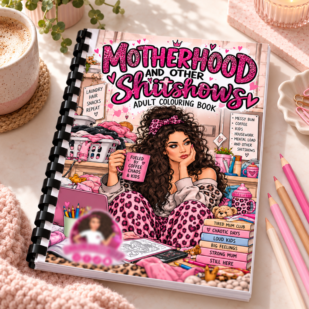 Motherhood & Other Shitshows A4 Colouring Book