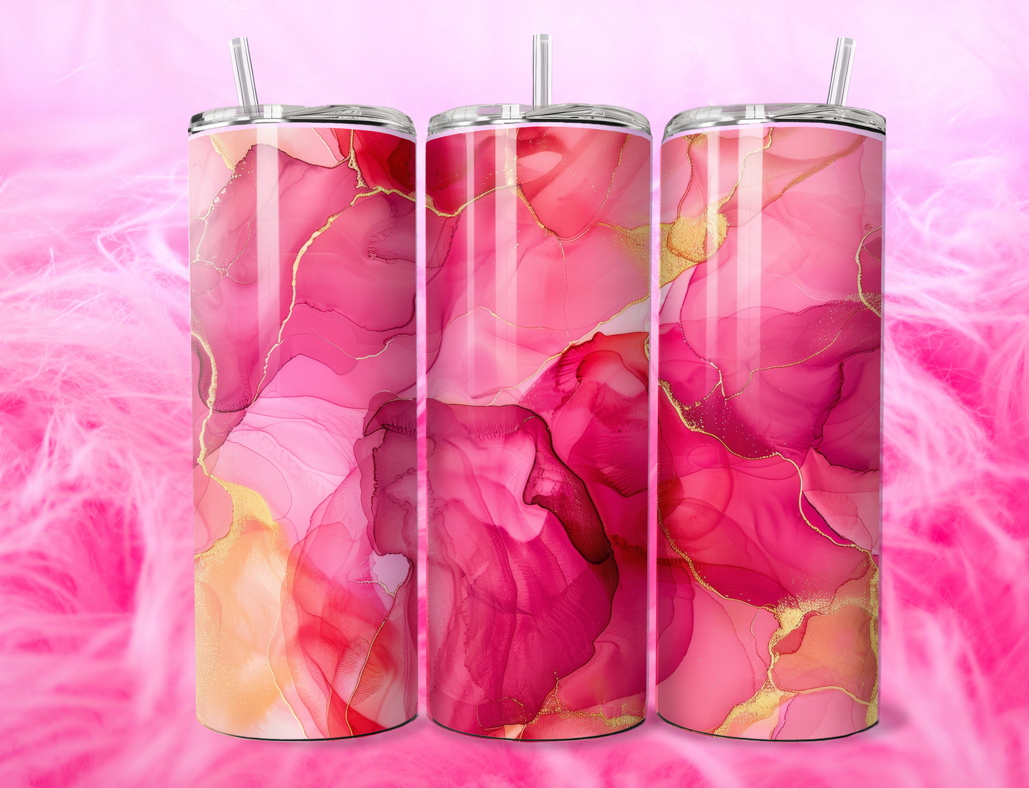READY TO PRESS 20oz TUMBLER WRAP PRINT MARBLE