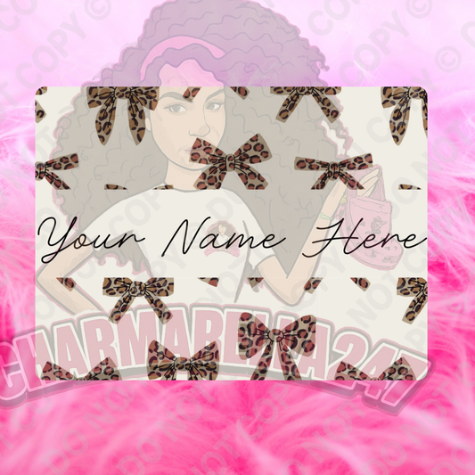 Leopard Bows Chopping Board
