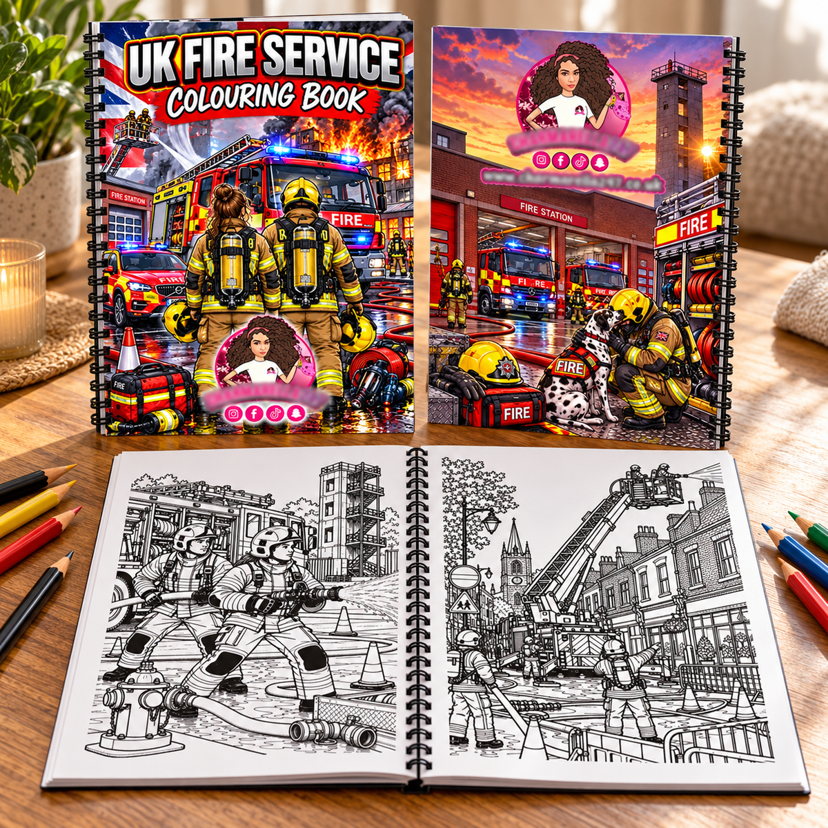 Emergency Services Fire Service A4 Colouring Book