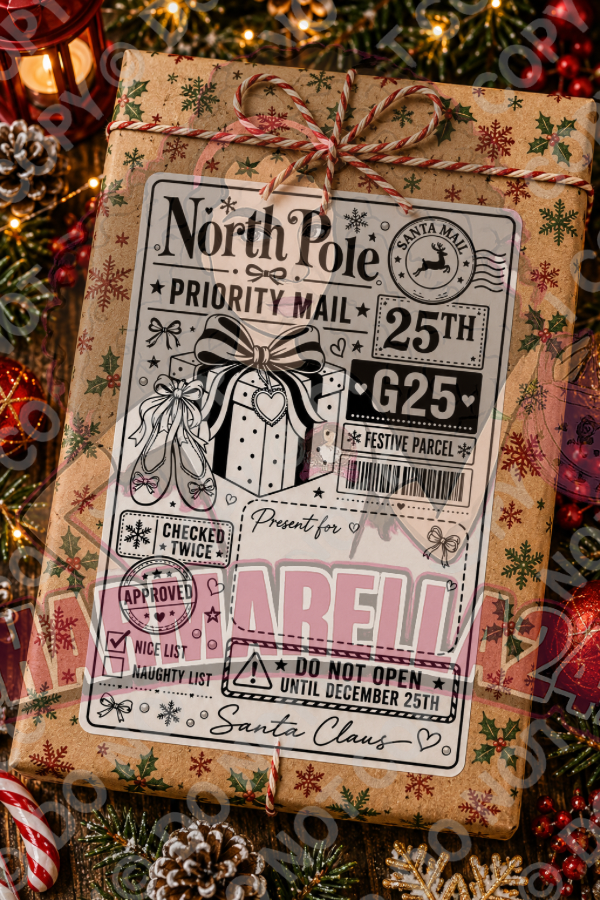 Personalised Christmas Festive 4x6 Parcel Labels – Pack of 10