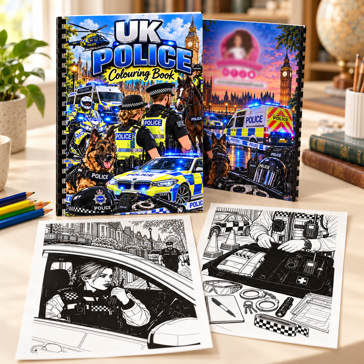 Emergency Services Police A4 Colouring Book