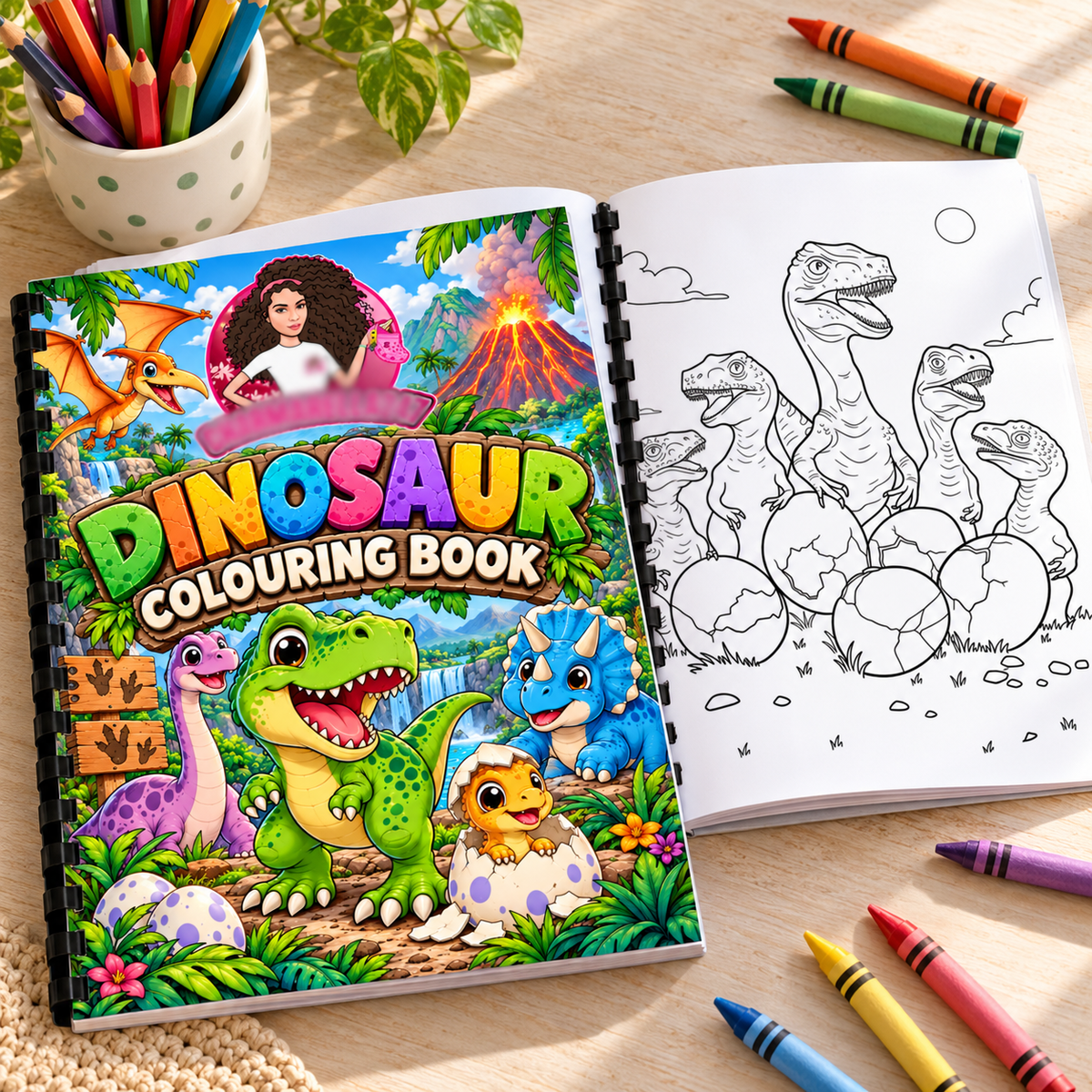 Dinosaurs A4 Colouring Book
