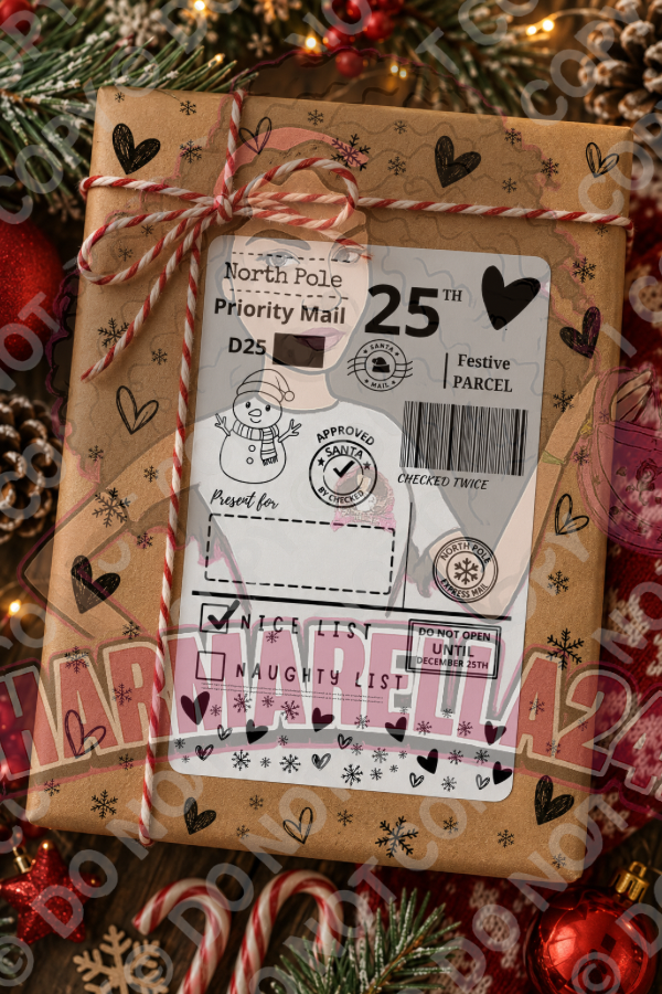 Personalised Christmas Festive 4x6 Parcel Labels – Pack of 10