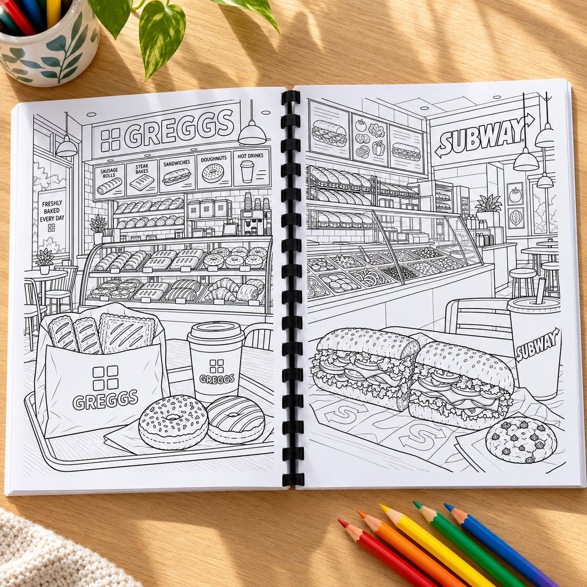 One More Bite A4 Colouring Book