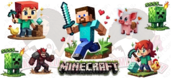 Mine-craft Blue Sword 16oz UVDTF Wrap
