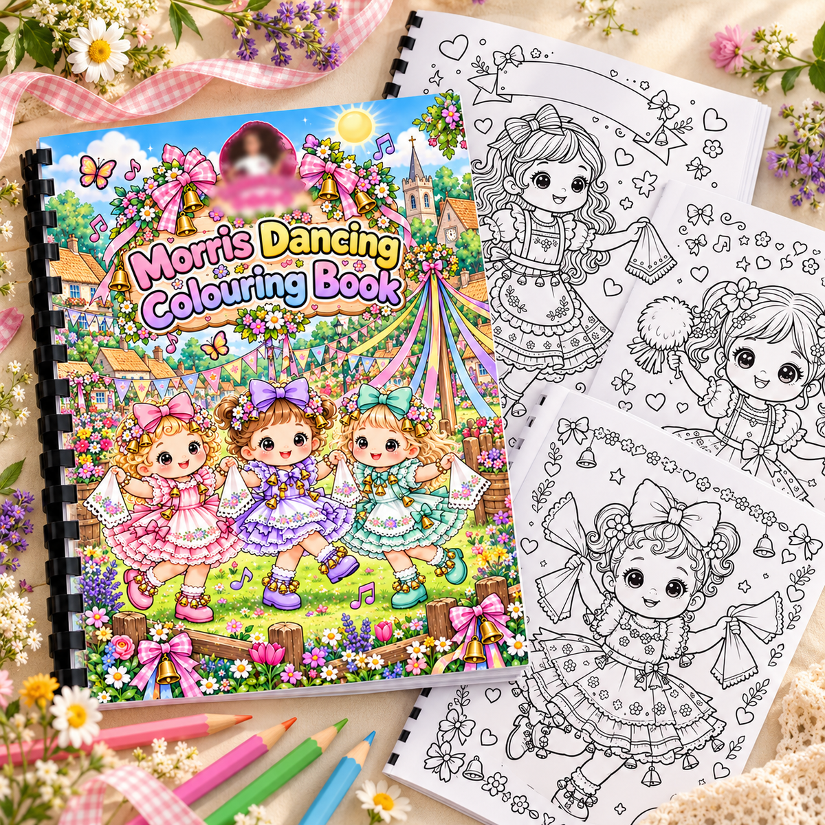 Morris Dancing A4 Colouring Book
