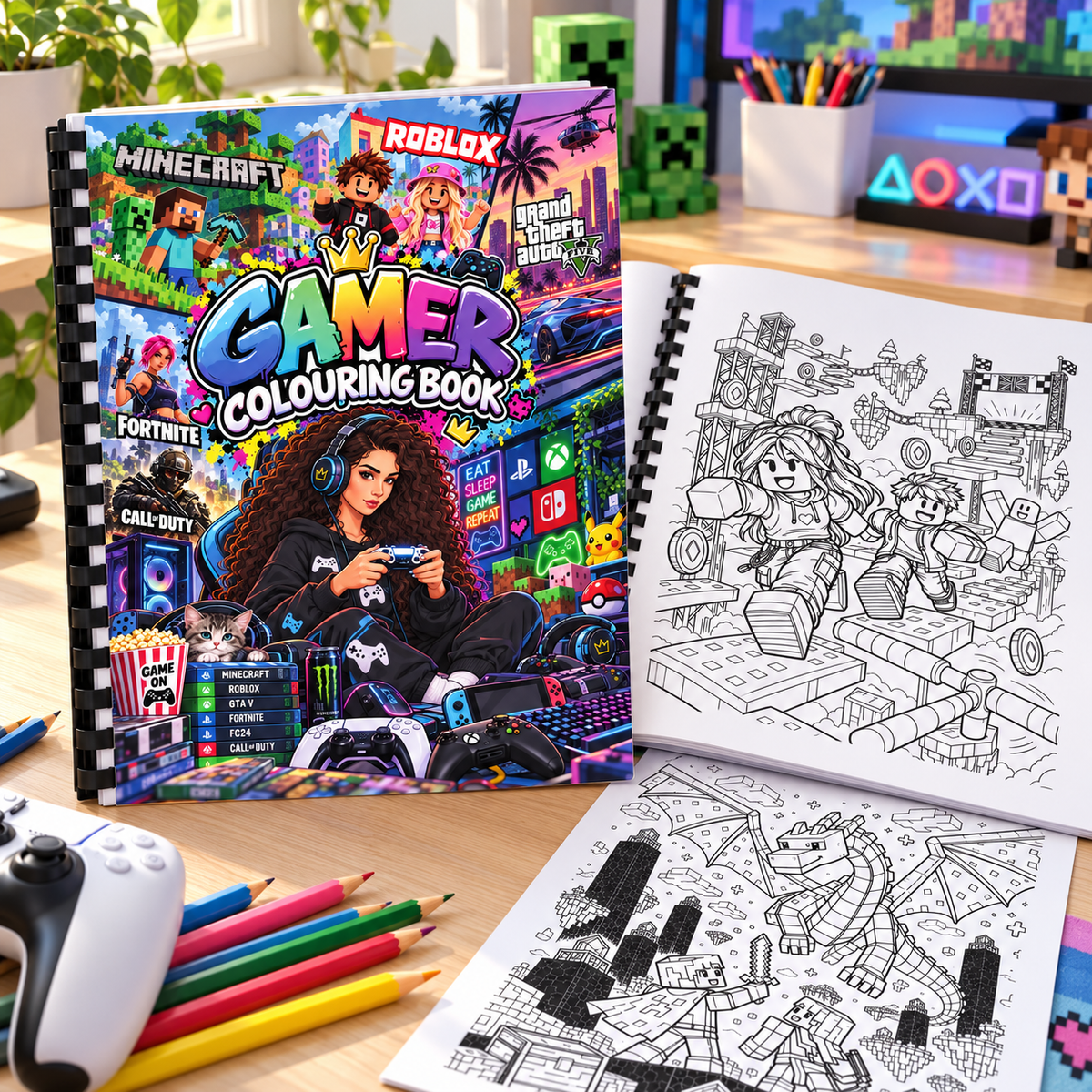 Gamer-Gaming A4 Colouring Book