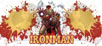 Iron-Man 16oz UVDTF Wrap