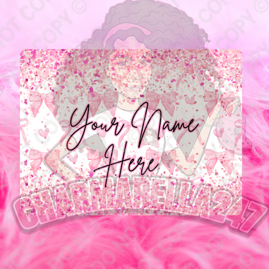 Pink Glitter Drop Chopping Board