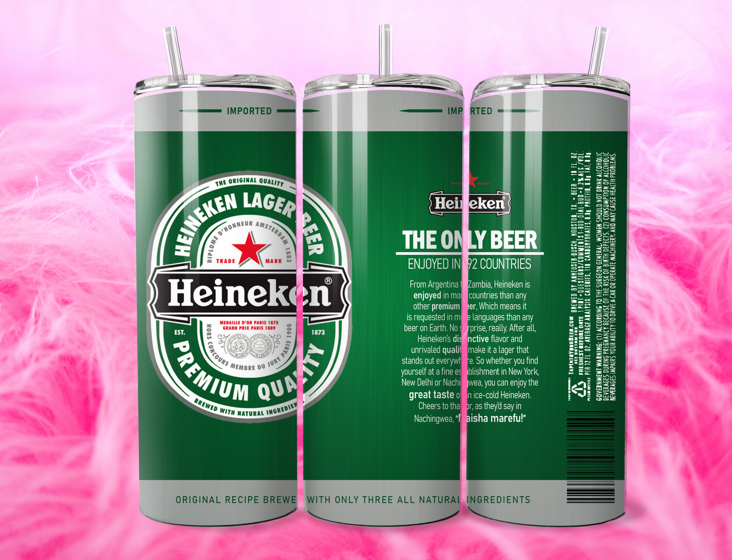 READY TO PRESS 20oz TUMBLER WRAP PRINT BEER DRINKS