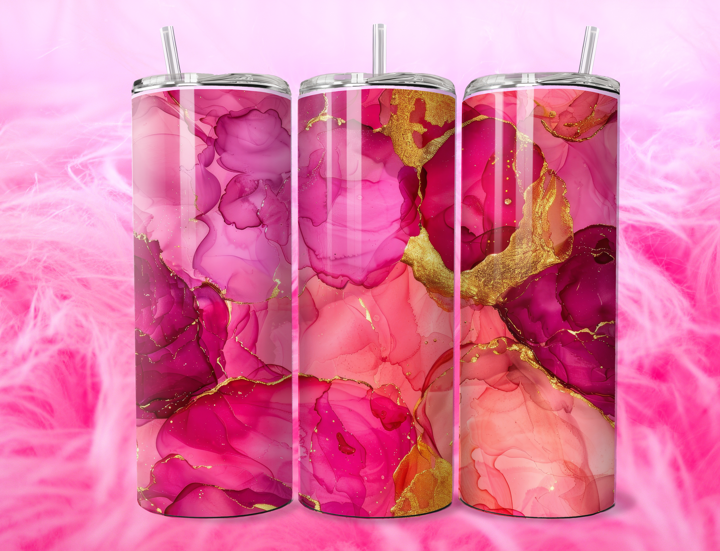 READY TO PRESS 20oz TUMBLER WRAP PRINT MARBLE
