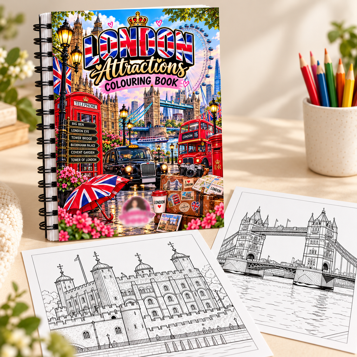 London Attractions A4 Colouring Book