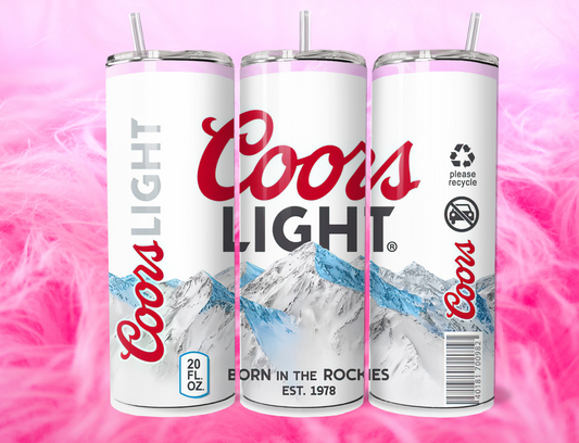 READY TO PRESS 20oz TUMBLER WRAP PRINT BEER DRINKS