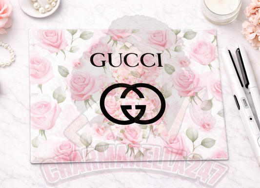 G-G Pink Flowers Chopping Board