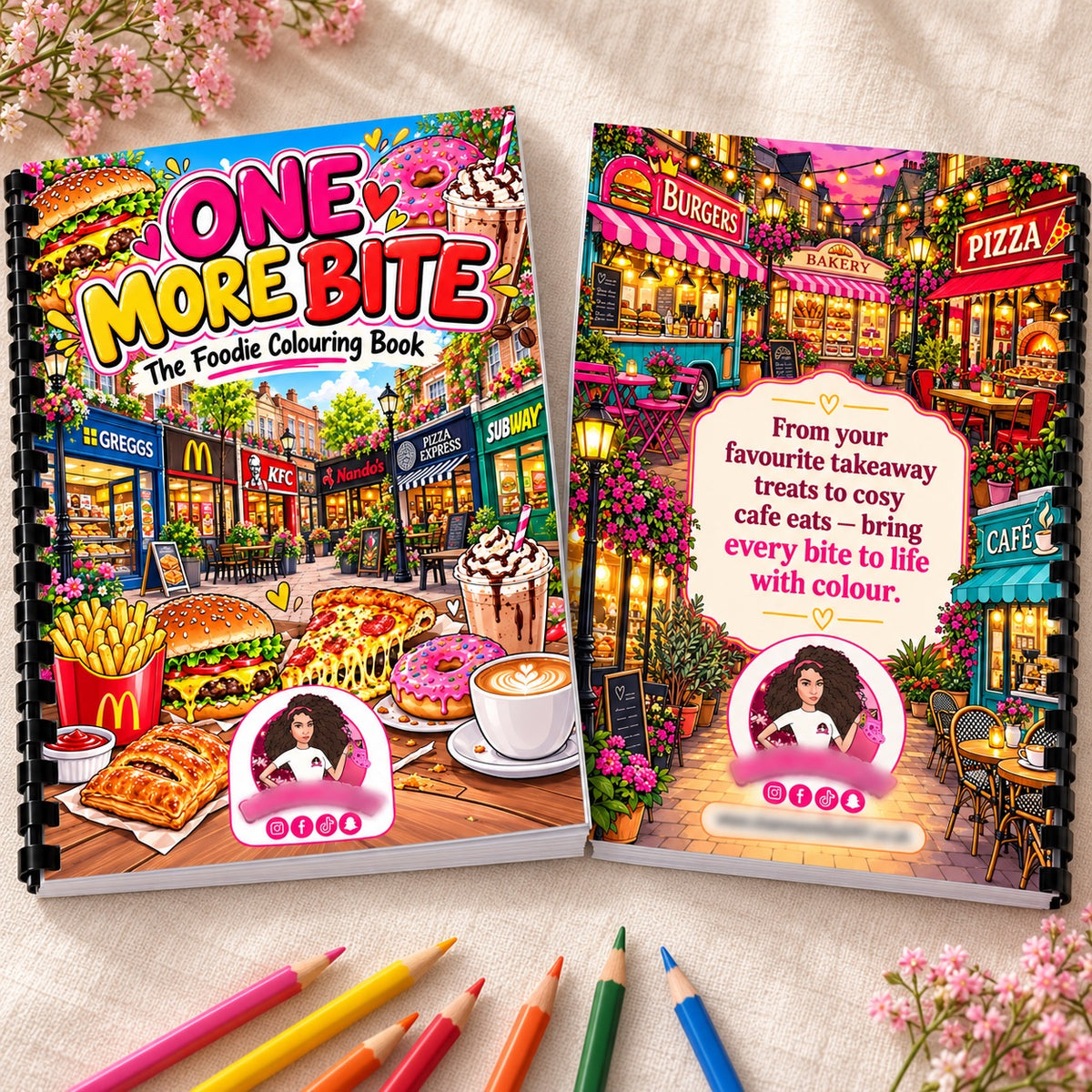 One More Bite A4 Colouring Book