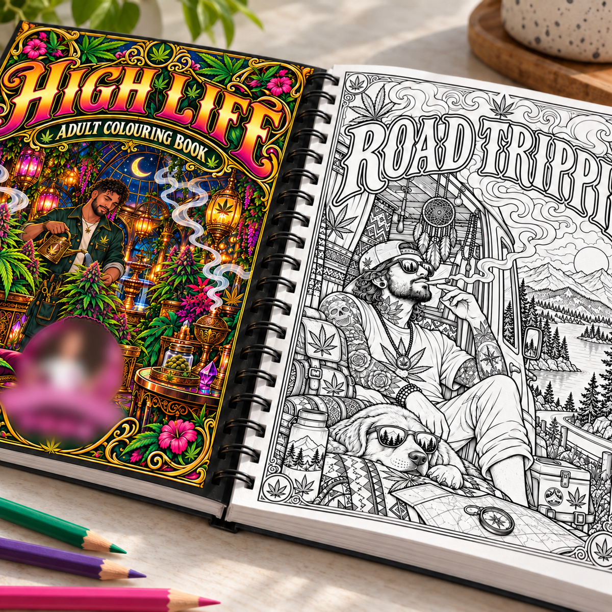 High Life A4 Colouring Book