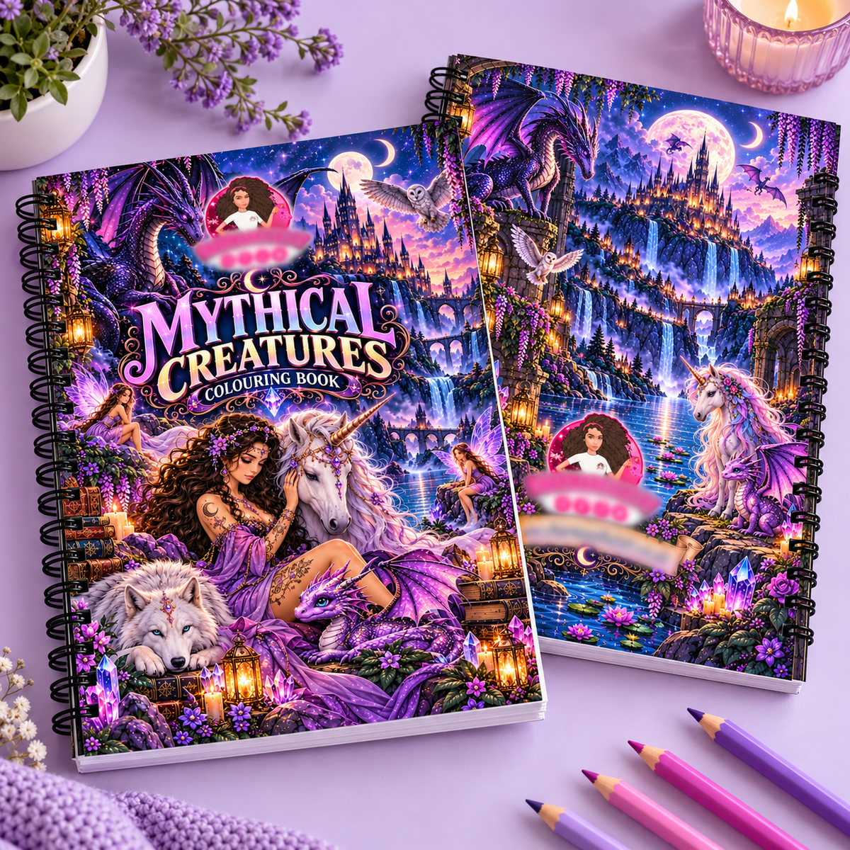 Mythical Creatures A4 Colouring Book