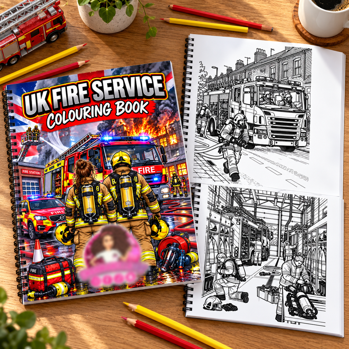 Emergency Services Fire Service A4 Colouring Book