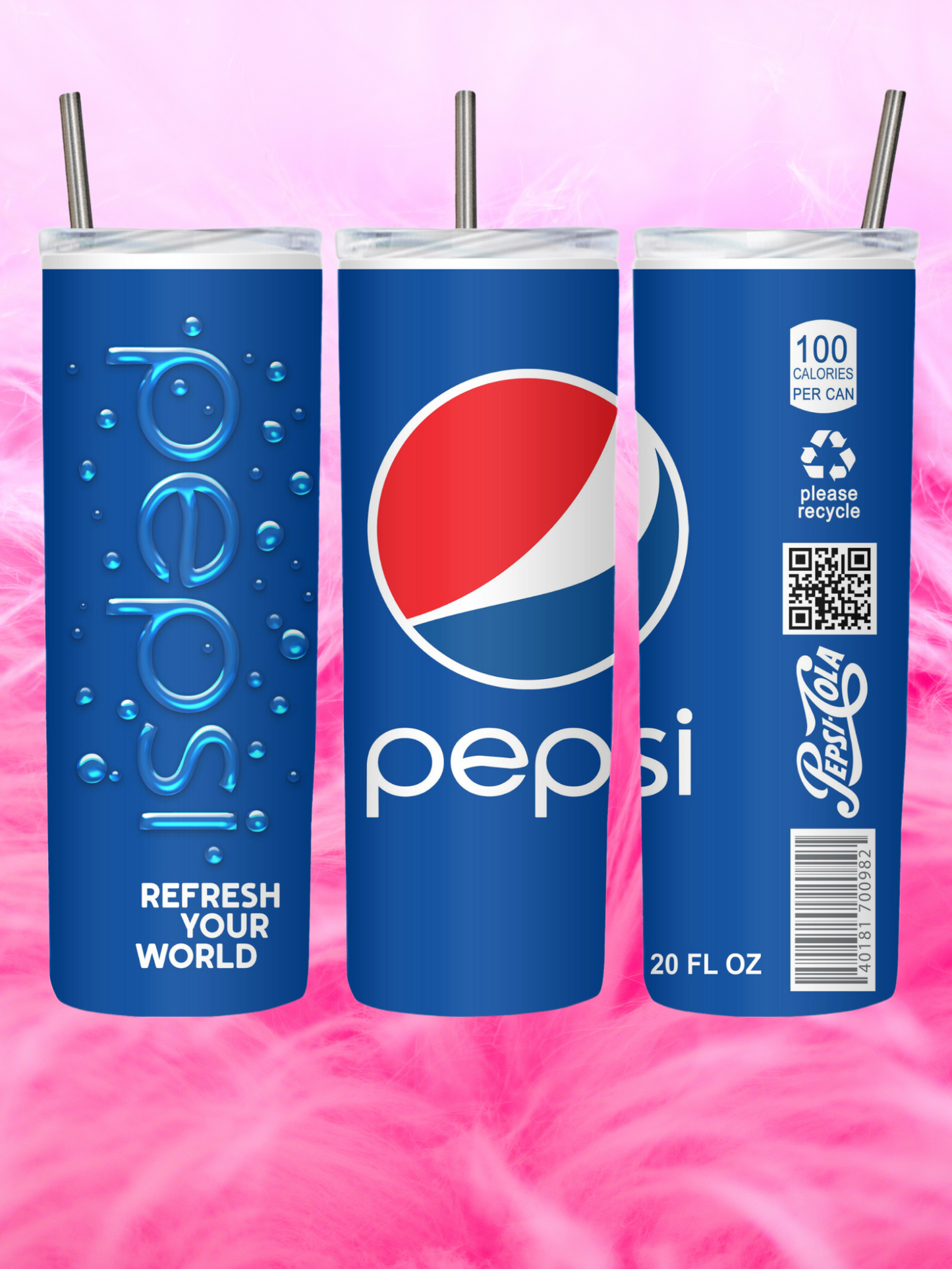 READY TO PRESS 20oz TUMBLER WRAP PRINT FIZZY SODA DRINKS