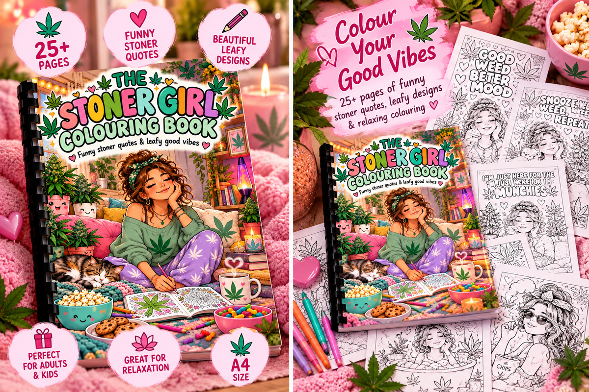 Stoner Girl A4 Colouring Book