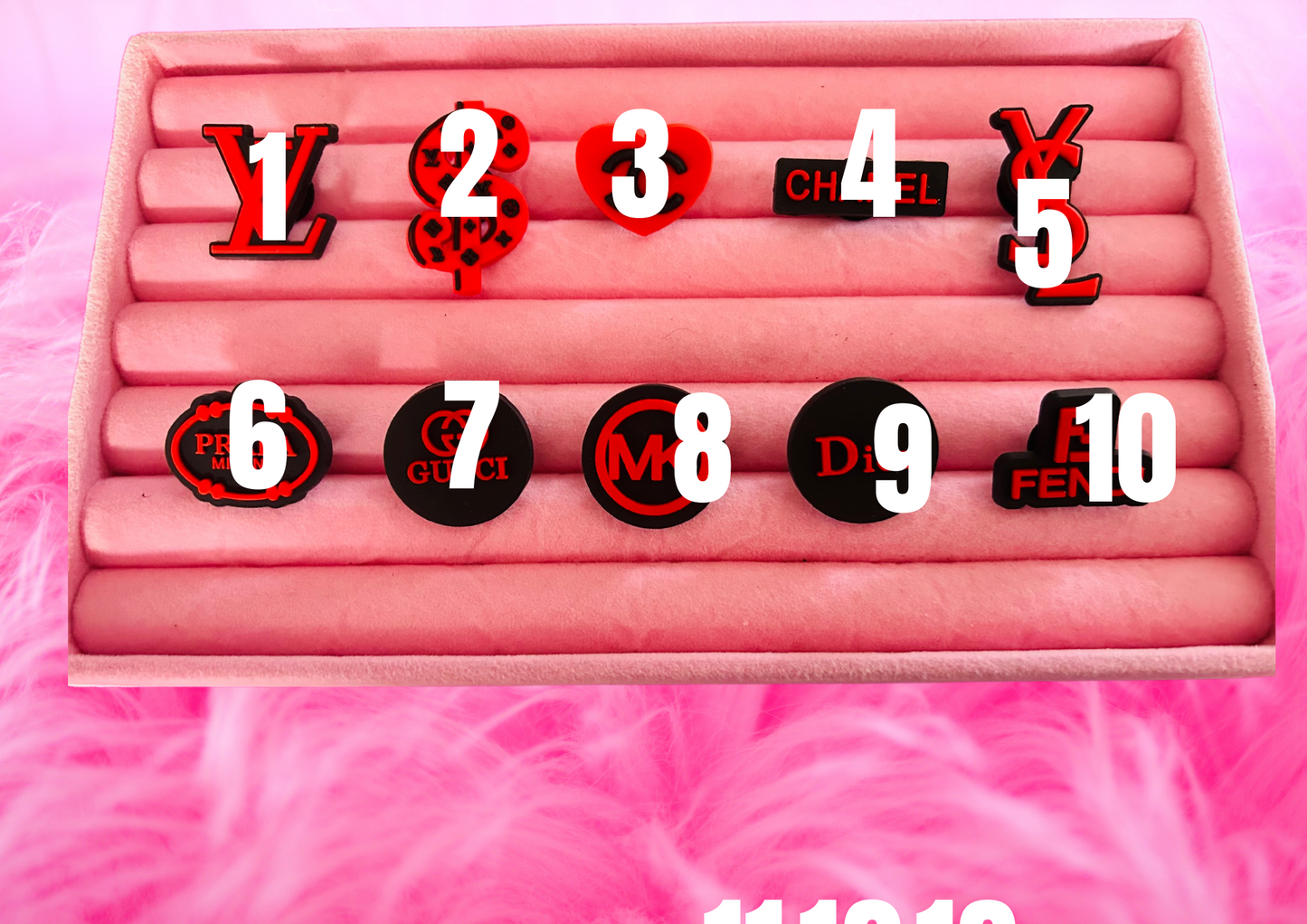 Red & Black PVC Charms