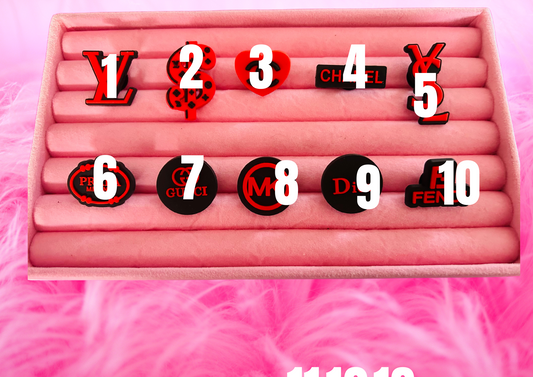 Red & Black PVC Charms