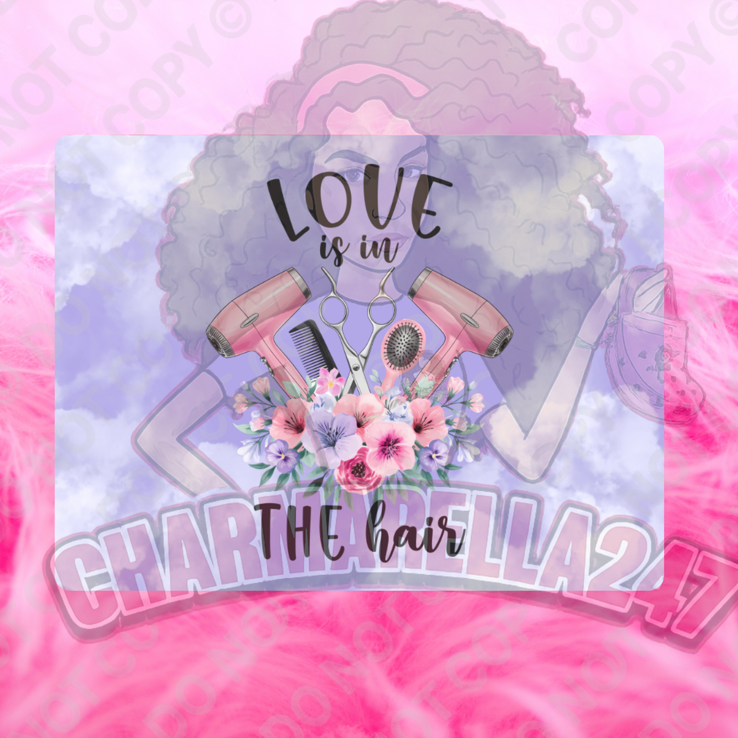 Love Is In The Hair Lilac Chopping Board