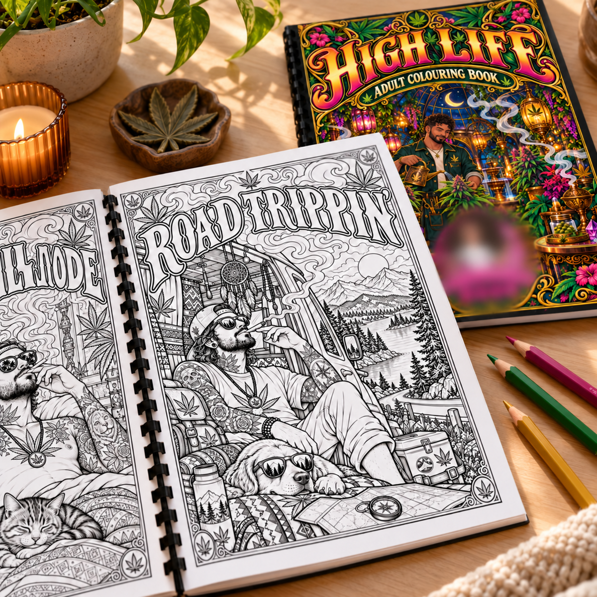 High Life A4 Colouring Book