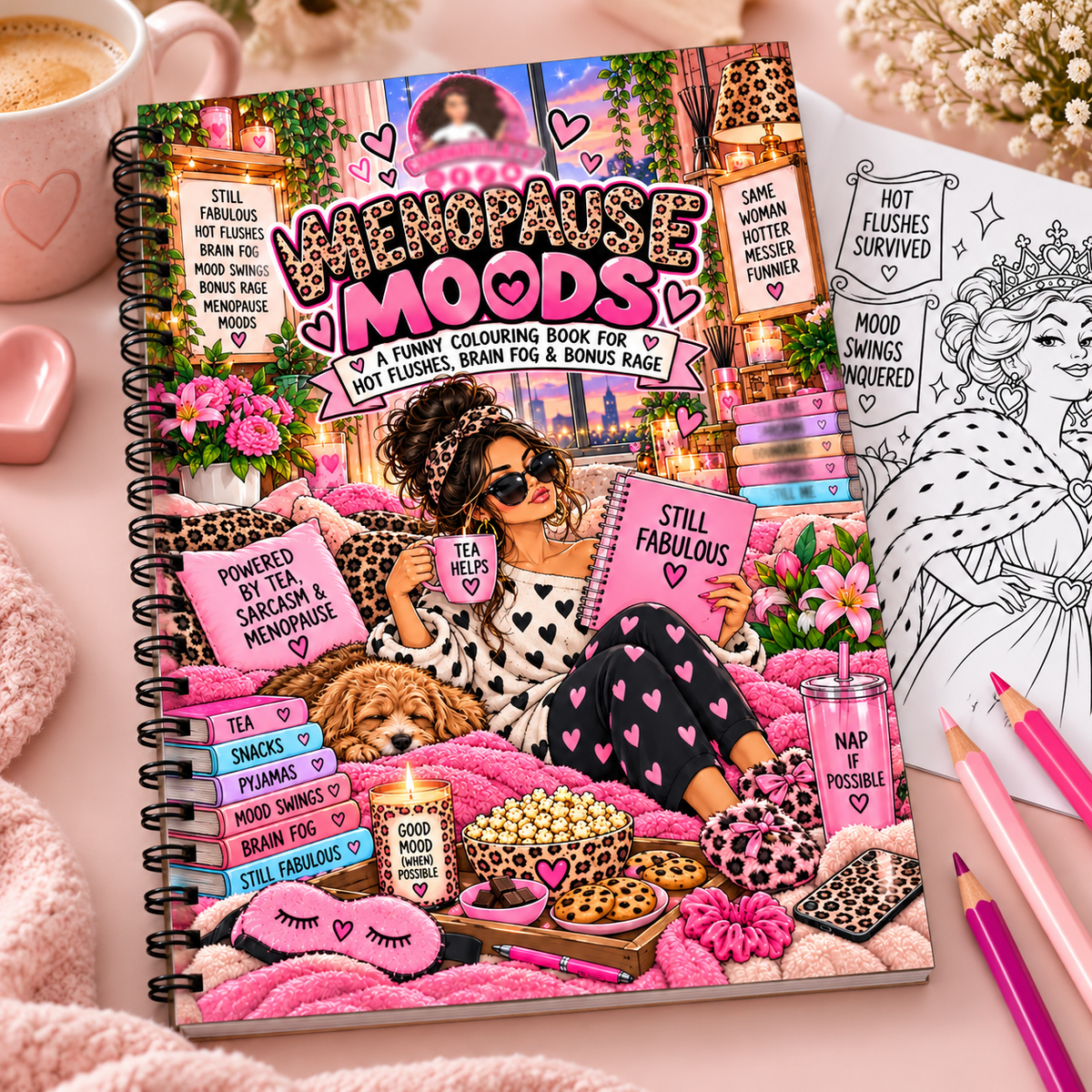Menopause Moods A4 Colouring Book