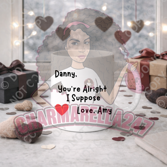 Personalised Custom Message Valentines 11oz Mug